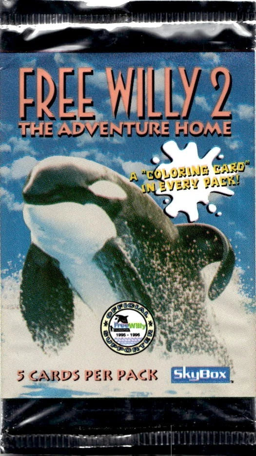 1995 Skybox Free Willy 2 The Adventure Home Trading Card Booster Pack
