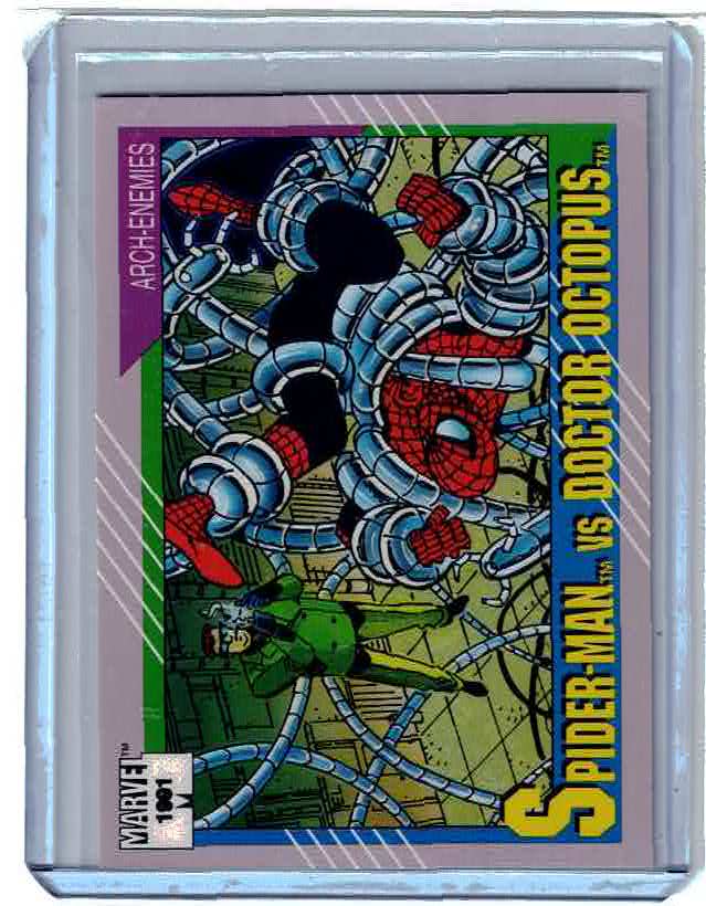 1991 Impel Marvel Universe Arch-Enemies Spider-Man Vs Dr Octopus #105