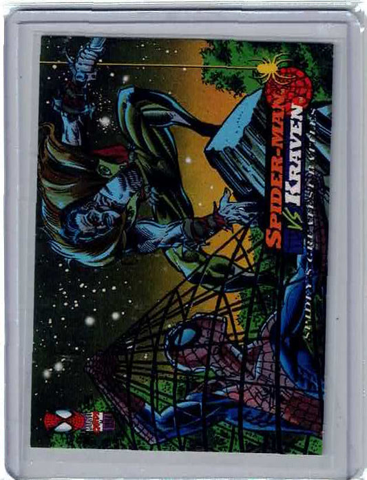 1994 AMAZING SPIDER-MAN - 1ST ED. - BASE CARD # 109 SPIDER-MAN VS. KRAVEN