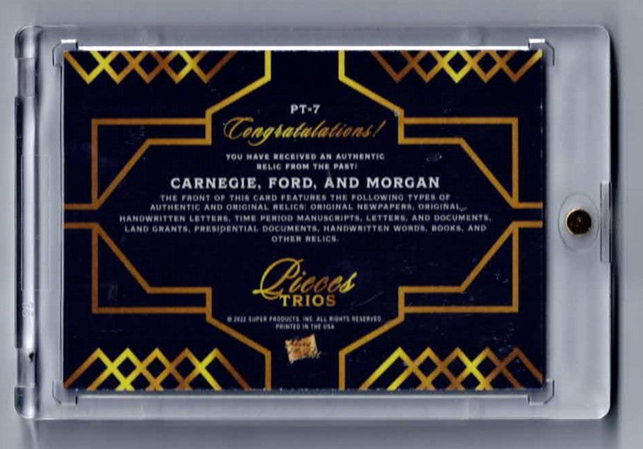 2022 Pieces of the Past Carnegie/Ford/Morgan PT-7