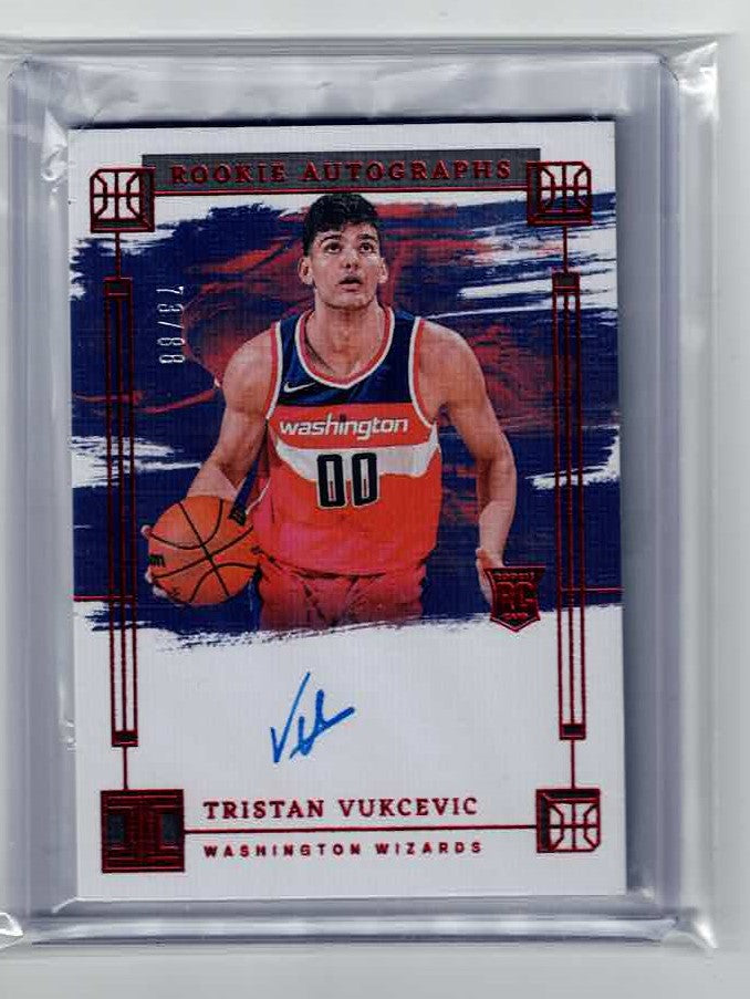 2023-24 Panini Impeccable Tristan Vukcevic Rookie Autograph Wizards RC AUTO 73/88
