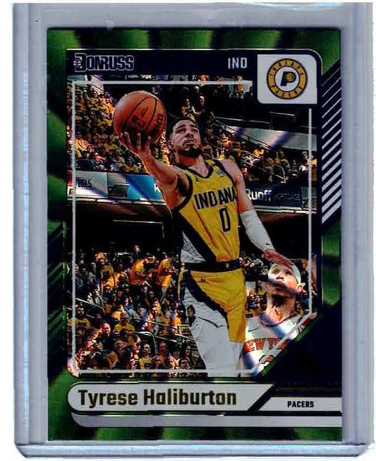 2024-25 Donruss - HOLO GREEN LASER #191 - Tyrese Haliburton - Indiana Pacers